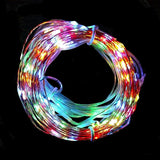 Hometown Evolution, Inc. Solar Powered Micro LED String Lights - 100 LED, 33 Feet - Multi Colored, 8 Modes, Outdoor | Lumora