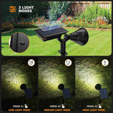 Solar Spot Lights Outdoor, 21 LEDs Brightness Solar Outdoor Lights IP67 Waterproof, 2-in-1 Adjustable Outdoor | Lumora