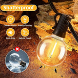 100FT G40 LED Outdoor String Lights with 50 Shatterproof Bulbs + 2 Spares, E12 Socket, 2700K Warm White | Lumora