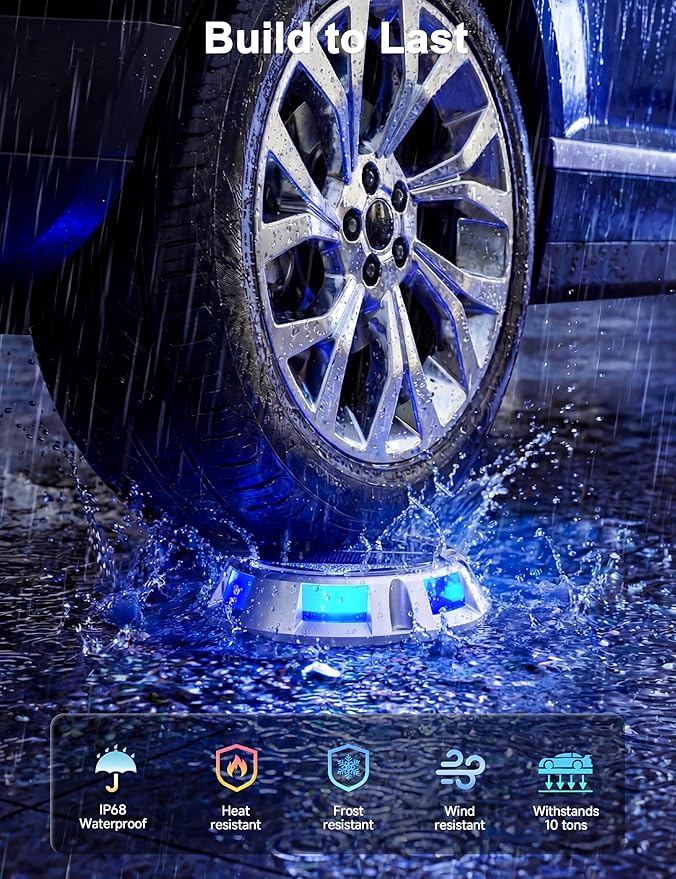VOLISUN Solar Driveway Lights with Remote Control 12 Pack, 9-Color Changing & 12 Modes IP68 Waterproof for Marine | Lumora