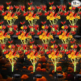 Riakrum 12 Pack Dia De Los Muertos Outdoor Decorations, Solar Marigold Lights with Monarch Butterflies Garden | Lumora