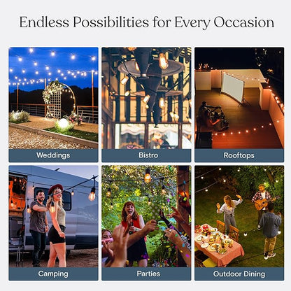 Brightech Bundle Ambience Pro USB Powered String Lights - 24 Ft + 2-Pack 10FT String Light Poles
