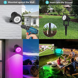 T-SUNUS RGB Solar Landscape Spotlights Christmas, Color Changing Spot Light Outdoor IP65 Waterproof Garden Lights | Lumora