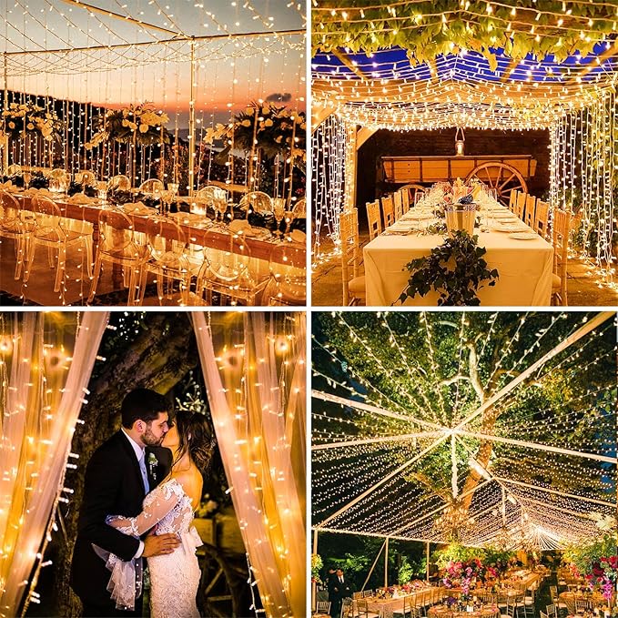 125FT 380 String Lights Indoor Outdoor Clear Wire, Plug in Christmas String Lights Connectable, Timer & Memory | Lumora