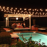 TORCHSTAR 50FT Outdoor String Lights Commercial Great Weatherproof with 15xE26 Sockets & 16 Vintage Edison LED | Lumora