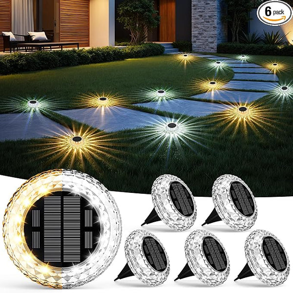 SOLPEX Solar Outdoor Ground Lights, 2 Lighting Models Deck Lights, Solar Powered Backyard Decor, IP67 Waterproof | Lumora