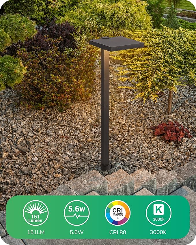 EDISHINE Low Voltage Landscape Lighting, 5.6W 151LM 3000K 50,000 Hrs Waterproof LED Pathway Lights, 12V Aluminum | Lumora