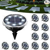 SOLPEX Solar Ground Lights 12 Pack, Solar Pathway Lights Outdoor Waterproof, Landscape Lighting for Garden | Lumora