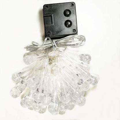 Hometown Evolution, Inc. Solar Powered LED Lights (30 LED, Solar Water Drop - 8 Foot - Multi Colored)