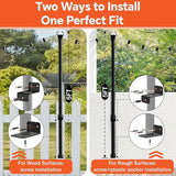 6 Pack String Light Poles, 5 Ft Light Poles for Outside, Thickened Metal Poles for Outdoor String Lights, Light | Lumora