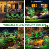 suddus St. Patrick's Day Decorations Solar Firework Lights - 150 LED Green Outdoor Garden Lights, 8 Modes DIY | Lumora