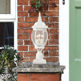 Nuvo 3 Light - 21 in. Post Lantern - Clear Beveled Glass - Outdoor Path Light | Lumora