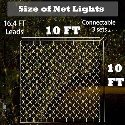 Eueasy LED Lights Outdoor Fairy Lights Chandelier - 270L Gazebo Net Lights with 8 Lighting Modes, 10×10 FT Chandelier for Pergolas，Wedding, Bush, Christmas