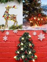 C9 Red and White Christmas String Lights 25Ft C9 Outdoor Christmas Decorations Lights with 26 Red Frosted White | Lumora