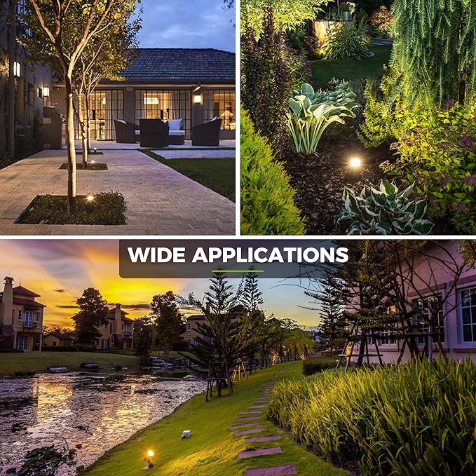 L LOHAS LED Landscape Spot Lights Outdoor, Dusk to Dawn Sensor 5W LED Spotlights for Yard, 120V 450LM Pathway | Lumora