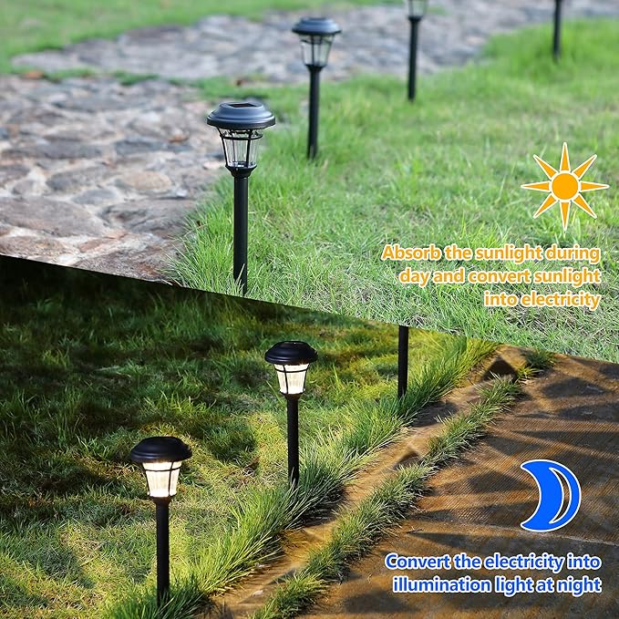 MAGGIFT 12 Pack Solar Pathway Lights Outdoor Solar Garden Lights for Patio, Yard, Driveway | Lumora