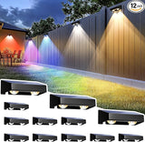 SOLPEX Solar Fence Lights Outdoor, 9 Fixed Colors ＆ Color Changing Fence Solar Lights Outdoor Waterproof IP65, LED | Lumora
