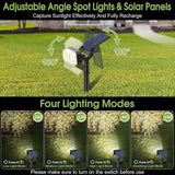 Solar Spot Lights Outdoor, 102 LED Solar Garden Yard Spotlight Waterproof Landscape Flood Powered Lights with | Lumora