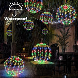Joomer 2 Pack Christmas Ball Lights, 13IN & 11IN Foldable Metal Sphere Light, Connectable - Outdoor String Light | Lumora