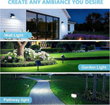 Solar Spot Lights Outdoor Waterproof IP65,6 Pack,Cool Light, 2 Lighting Modes Selectable, Solar Powered Yard Garden | Lumora