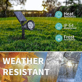 Nekteck Solar Lights, 2-in-1 Solar Spot Lights Outdoor, Waterproof Solar Powered Landscape Spotlights, Bright and | Lumora