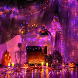 JMEXSUSS 400LED Orange and Purple Halloween Lights Indoor Outdoor Waterproof, 132ft 8 Modes String Lights Plug in | Lumora