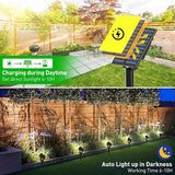 T-SUNUS Christmas Solar Spot Lights Outdoor White 6000K IP65 Waterproof 2-in-1 Landscape Spotlights, 9.8ft Cable | Lumora