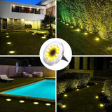 Biling Solar Ground Lights Outdoor 12 Packs, Bright 12 LEDs Solar Lights Outdoor Waterproof for Yard Walkway Garden | Lumora