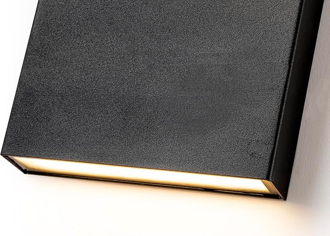 Modern LED Outdoor Wall Sconce Twins Integrated LED Outdoor Wall Mount,Anti Rust Textured Black Suit for Wet | Lumora