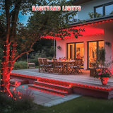 JMEXSUSS 2 * 200 LED Red Solar Rope Lights, 66ft IP 65 Waterproof Solar String Light Outdoor, 8 Modes Christmas | Lumora