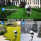 Solar Spot Lights Outdoor, Solar Landscape Spotlights IP65 Waterproof 9.8ft Cable, Auto On/Off Outdoor Wall Lights | Lumora