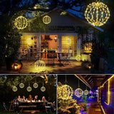 Joomer 2 Pack Christmas Ball Lights, 13IN & 11IN Foldable Metal Sphere Light, Connectable - Outdoor String Light | Lumora