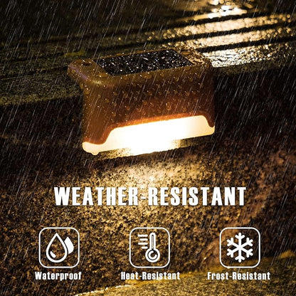 Solar Deck Lights Outdoor, Solar Step Lights Waterproof Led Lights for Outdoor Stairs, Step, Fence, Patio,Yard,Porch and Balcony(12 Pack,Warm White)