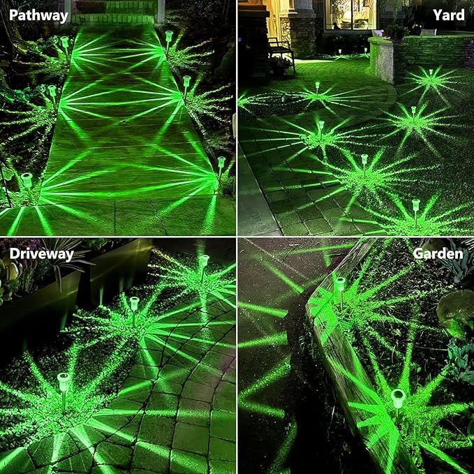 St Patricks Day Decorations Solar Lights Outdoor 10 Pack Solar Pathway Lights Green Halloween Decorations | Lumora
