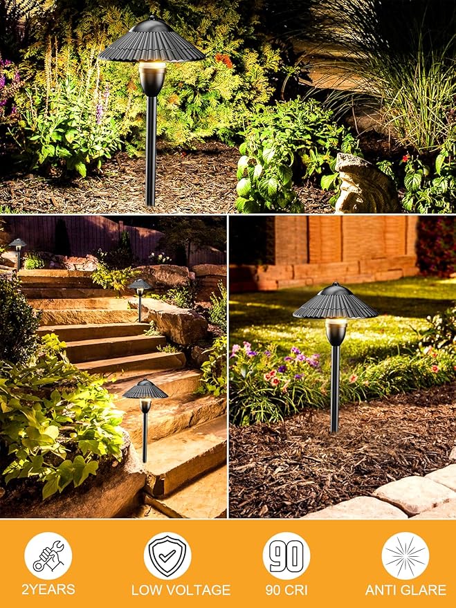 ZUCKEO Low Voltage Landscape Lighting LED Pathway Lights, 5W Landscape Path Lights 3000K Warm White 12-24V, Outdoor | Lumora