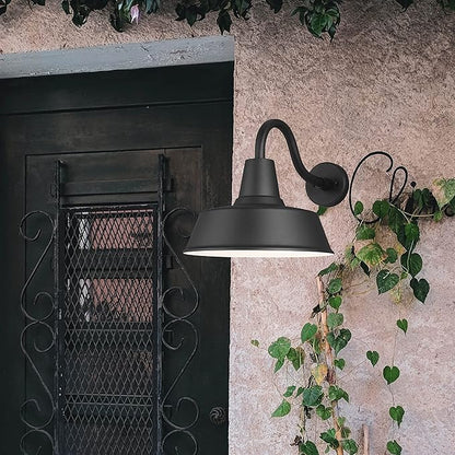 Sea Gull Lighting Barn Light-1 Light Extra Large Outdoor Wall Lantern in Traditional Style-16 Inch Wide by 15 Inch high-Black Finish-Incan