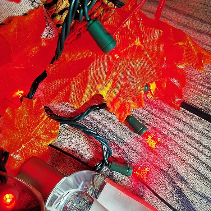 Christmas Lights 50 Red LED 17FT Mini LED String Lights, 120V UL, Green Wire Xmas Lights for Indoor & Outdoor Use, Holiday Party Decorations, Trees, Light Displays