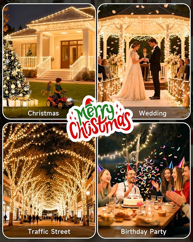165FT 500LED String Lights LED Starry Fairy Light, Twinkle String Lights Decorative Lights with 8 Modes 30V Plug in | Lumora