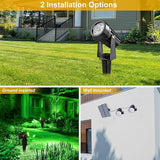 Green Solar Spot Lights Outdoor, 2 Pack Solar Landscape Spotlights IP65 Waterproof 9.8ft Cable, Auto On/Off Outdoor | Lumora