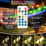25FT Plug in ST38 Outdoor String Lights Bundle with 100FT Solar Powered S14 RGB Outdoor String Lights with Remote | Lumora