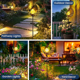 Fairy Garden Solar Lights Outdoor Moon Stakes, Waterproof Outdoor Metal Decor Gifts for Women Mom, Art Moon | Lumora