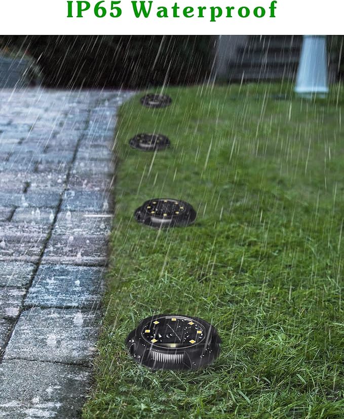 Biling Solar Outdoor Lights Walkway Lights 12 Packs, Bright Solar Ground Lights Uplight Sidelight Waterproof for | Lumora