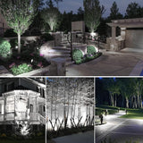 Solar Spot Lights Outdoor, Solar Landscape Spotlights IP65 Waterproof 9.8ft Cable, Auto On/Off Outdoor Wall Lights | Lumora
