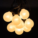 Hometown Evolution, Inc. White Pearl Outdoor Patio Globe String Lights (Commercial 25 Foot 20 Socket - G50 White | Lumora