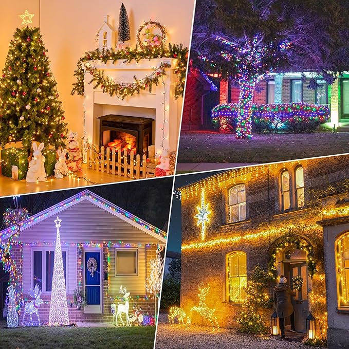 100FT 300 LED Color Changing Christmas Lights, Warm White & Multicolor Christmas Tree Lights with Remote | Lumora