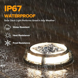LUTEC 4 Pack Solar Driveway Lights, 12 LEDs IP67 Waterproof Outdoor Solar Dock Driveway Marker Lights for Step | Lumora