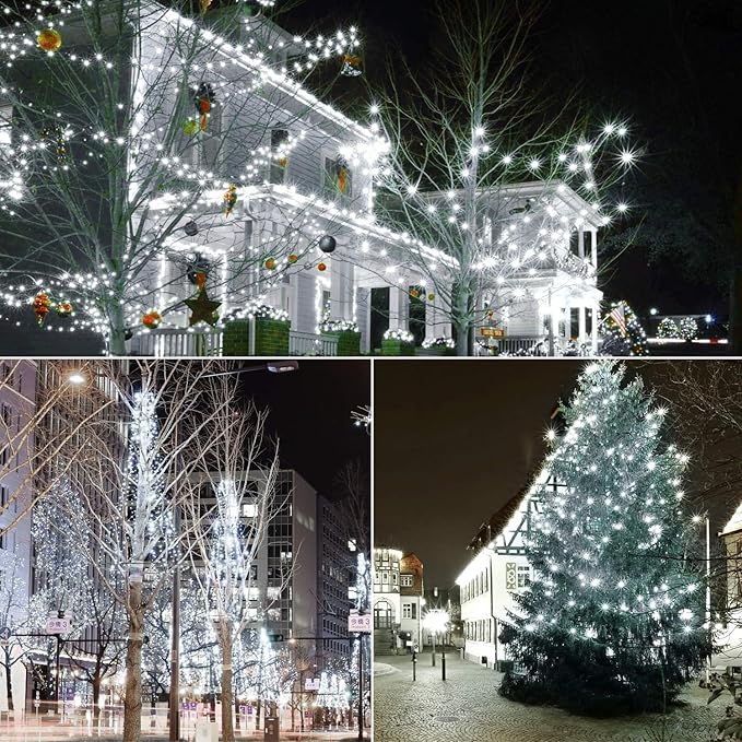 50 Counts Cool White LED Christmas Lights – 25ft 5mm White Christmas Lights Outdoor Commercial Grade Waterproof | Lumora