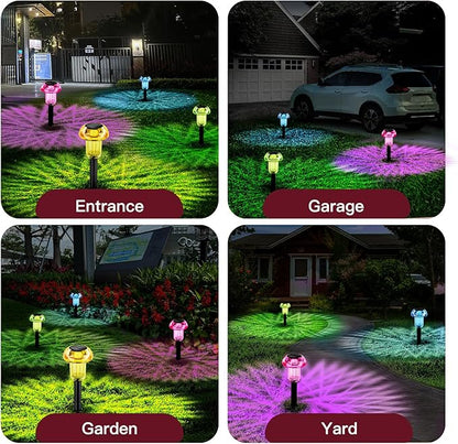 Solar Pathway Lights Outdoor 12 Packs, LED Driveway Light Solar Powered, Garden Decor, Mushroom SolarLights Outdoor Waterproof for Outside Yard, Sidewalk, Lawn, Patio, Landscape, Easter, Christmas