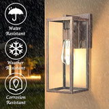 Bestshared Outdoor Wall Lights,15 Inch Exterior Wall Lanterns with Clear Glass, Anti-Rust Porch Lights | Lumora