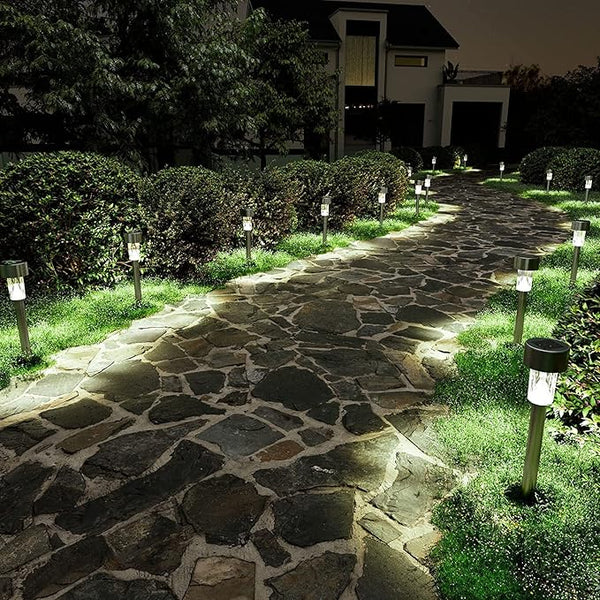 10pcs Solar Pathway Lights 5W Garden Lights High Brightness Solar Power LED Lawn Lamps with Waterproof Stainless | Lumora